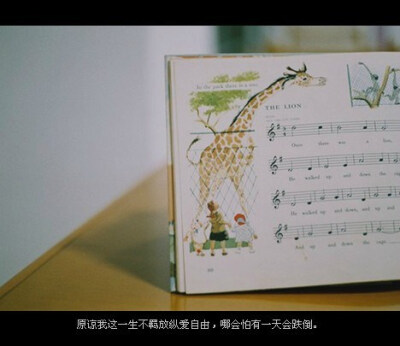 原谅我这一生放荡不羁爱自由，哪怕有一天会跌倒。