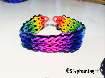 @Stephaning宁 手工制作作品 彩虹织机手链