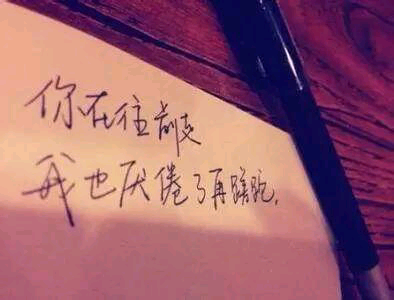 你在往前走，我也厌倦了再蹉跎/手写文字/