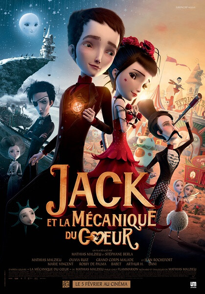 [灰]。机械心 Jack et la mécanique du coeur - 由于之前怪兽在巴黎给了我惊喜之后 这种法国动画也忍不住也下了看 额 =.= 但是这部虽然感觉是一样在边唱歌边讲故事 但是肿觉得哪里怪怪的不舒服... 额 就是剧情不太能接受 也没有听到触动到心弦的歌曲~ (但是玛德琳的脸觉得很漂亮 0 0 ...