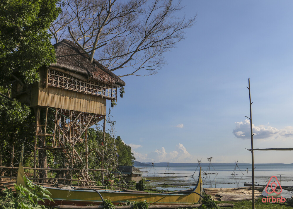 眺望大海的小树屋，清晨，在这里，静静的坐着就好。Mataasnakahoy, Batangas, Calabarzon, Philippines.（图片来自@Airbnb）