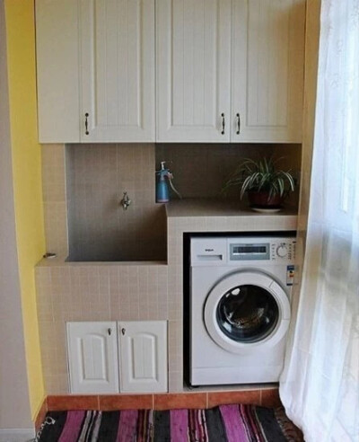 越来越流行给洗衣机做房子