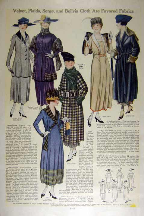 1917 Picture Review Magazine fashion plate AD