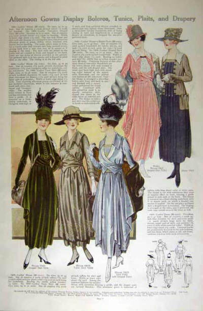 1917 Picture Review Magazine fashion plate AD