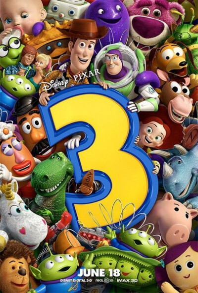 玩具总动员3(Toy Story3)------11个年头过去了，主人去上大学 玩具误解被抛弃于是愤然出走 宁可被捐赠到阳光之家幼儿园 所谓幼儿园蕴藏着巨大阴谋