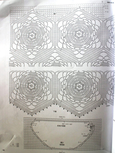 钩针 立体花上衣 图解2