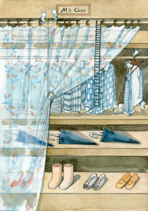 萌物 可爱 水粉画 水彩  动物 兔子