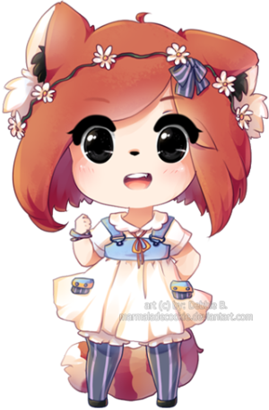 萌物 可爱 水粉画 水彩  Q版  女孩