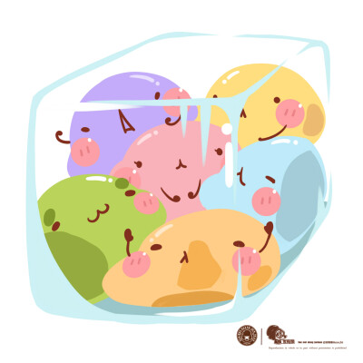 一组卖萌雪梅娘团子 @安糍喵