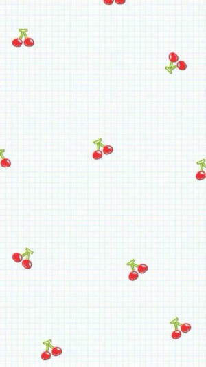 iphone 手机 桌面 壁纸 锁屏 微信 聊天 平铺 樱桃 可爱 背景#新浪微博 @SERIOUSLY-Eye正品美瞳#