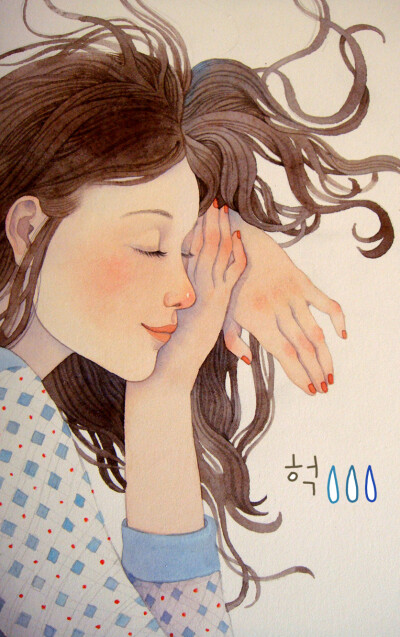 插画手绘 二次元美女 动漫 水彩 水粉画 韩国插画 壁纸
