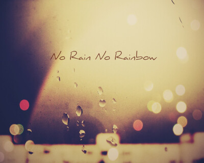 No rain no rainbow.不经历风雨怎能见彩虹。