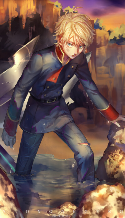 「Aldnoah·Zero アルドノア・ゼロ」动漫 插画 手绘 Pixiv スレイン（斯雷因） [侵删]【id=45501006 畫師：萧狱】