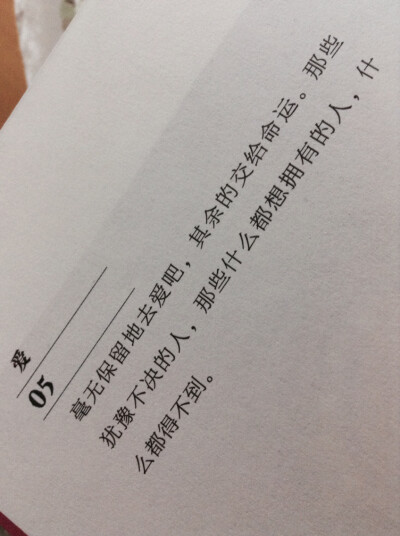 那些犹豫不觉的人，那些什么都想拥有的人，什么都得不到。