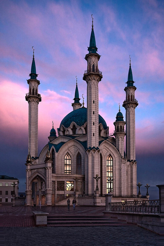 kazan, the kul-sharif mosque | cathedral, russia, evening