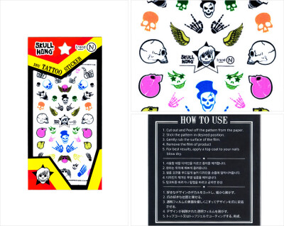 李弘基 #SkullHong#Fashion＆Acc--Acc# SKULL HONG Dry Decal (NEON SKULL B)