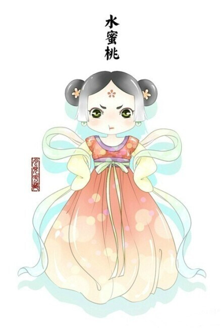 汉服水果拟人 水蜜桃