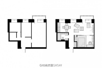 40平米小公寓设计，舒适温馨，质感妥妥的~~转