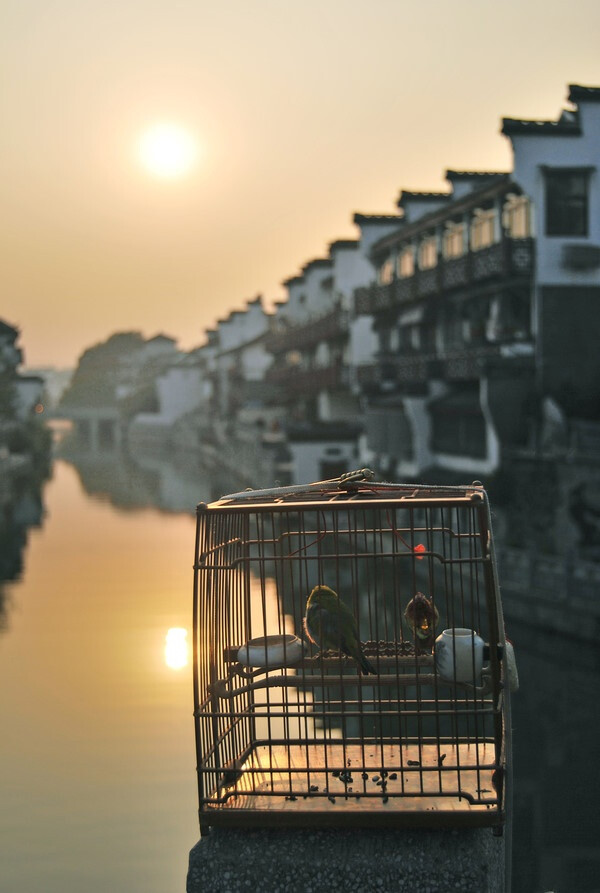 Qinhuai River,Nanjing,China。秦淮河古名“淮水”，一名“龙藏浦”。秦淮河早在远古时代就是长江的一条支流，也是南京地区第一大河。流至南京城东南分为两股，一股从东水关入城，称内秦淮，另一股从通济门外绕过，称外秦淮。内秦淮入城后又分为南北两支，而南支便是为历代文人所赞不绝口的“十里秦淮”。这一带地理位置优越，自古商市豪宅林立，有“六朝金粉”之称。而明朝时的秦淮灯船，更是名声远扬。