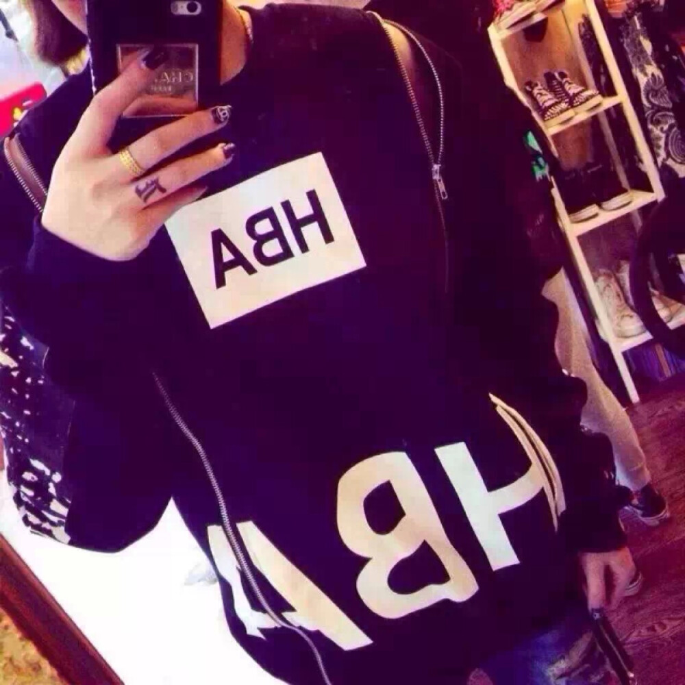 HBA 秋冬新款 脊椎拉链长袖抓绒套头卫衣 情侣装 S-M-L-XL