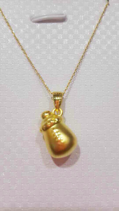 3D千足金，奶瓶吊坠