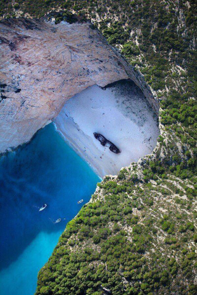 希腊扎金索斯岛，沉船湾，蓝的心都醉了！