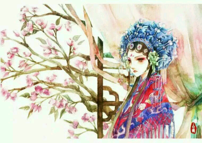 手绘 古风 戏子 素材 - 高清图片，堆糖，美图壁纸兴趣社区