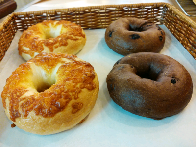 cheese &amp;amp; choco chip bagel