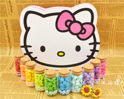 糖果色幸运星成品 520颗瓶装 hello kitty礼盒成品就在【茜茜手工生活馆】http://qianqianshougong.taobao.com/