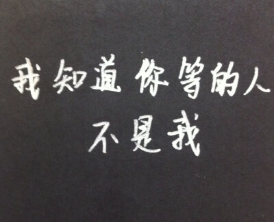 “我知道我爱你 也知道你等的人不是我 即使你现在在我身边 我也不敢对你说我爱你”