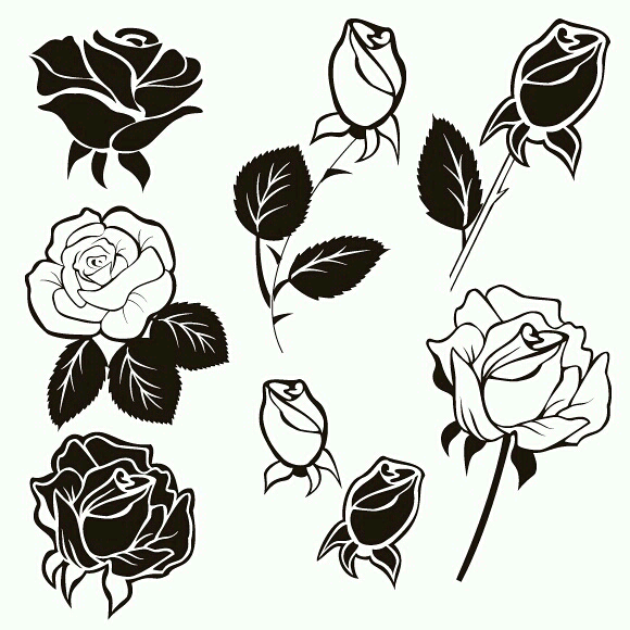 橡皮章留白玫瑰花图片