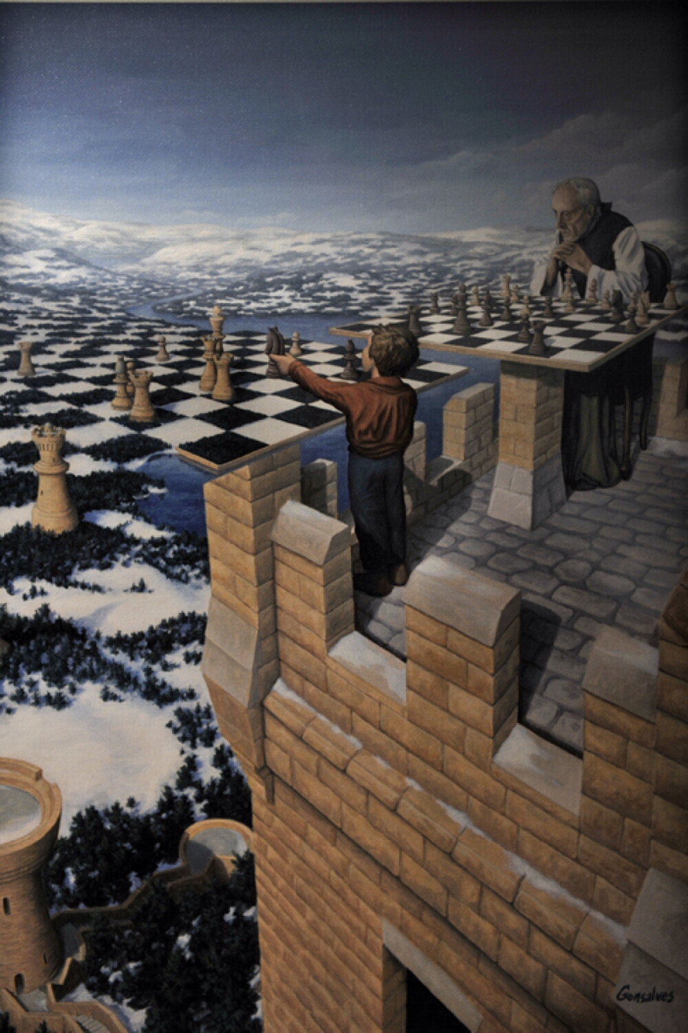 Rob Gonsalves的创意错觉绘画