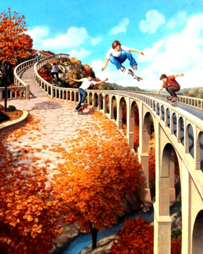 Rob Gonsalves的创意错觉绘画