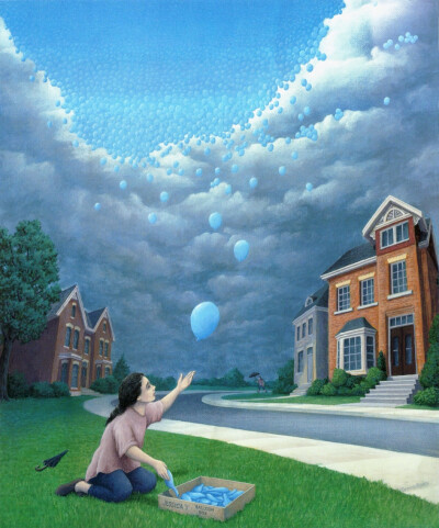 Rob Gonsalves的创意错觉绘画