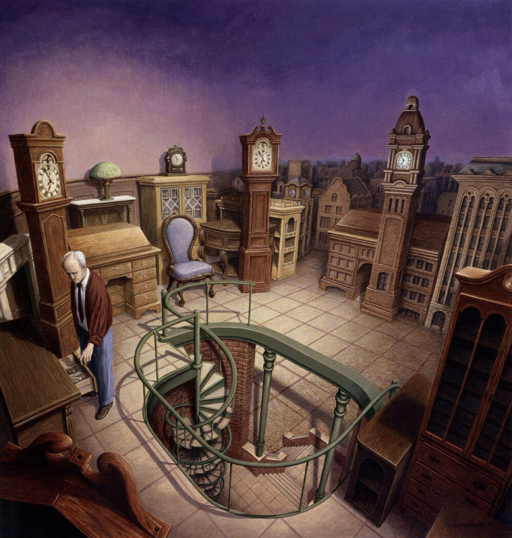 Rob Gonsalves的创意错觉绘画