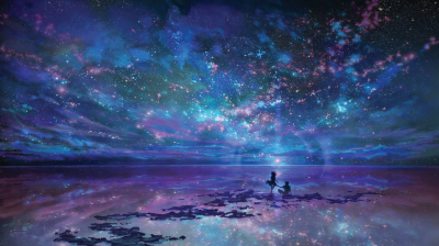 电脑壁纸 1366×768 星空