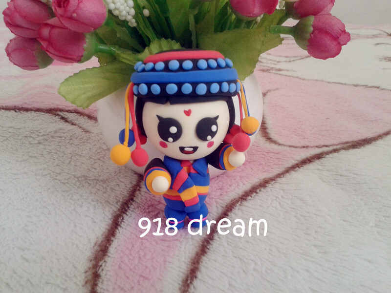 民族娃娃 粘土 可定制 淘宝店铺 918 dream