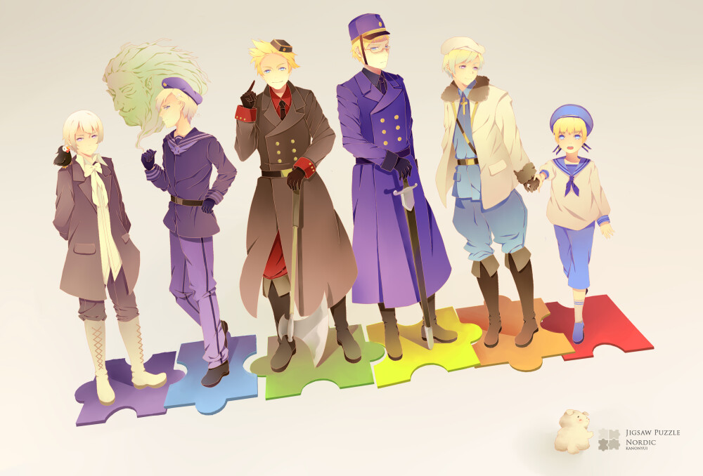 黑塔利亚 APH Axis Powers- Hetalia 北欧五国+西兰岛