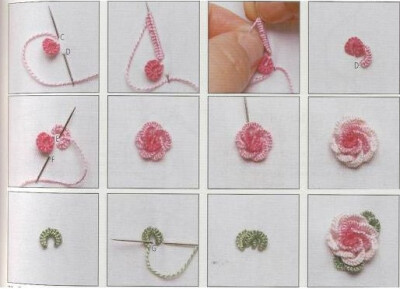 手工的玫瑰刺绣教程很多，其实针法都是大同小异，自己也可以琢磨着绣绣，针法不都是人琢磨出来的么。