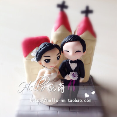 定做软陶Q版婚纱人偶 http://hello-nm.taobao.com