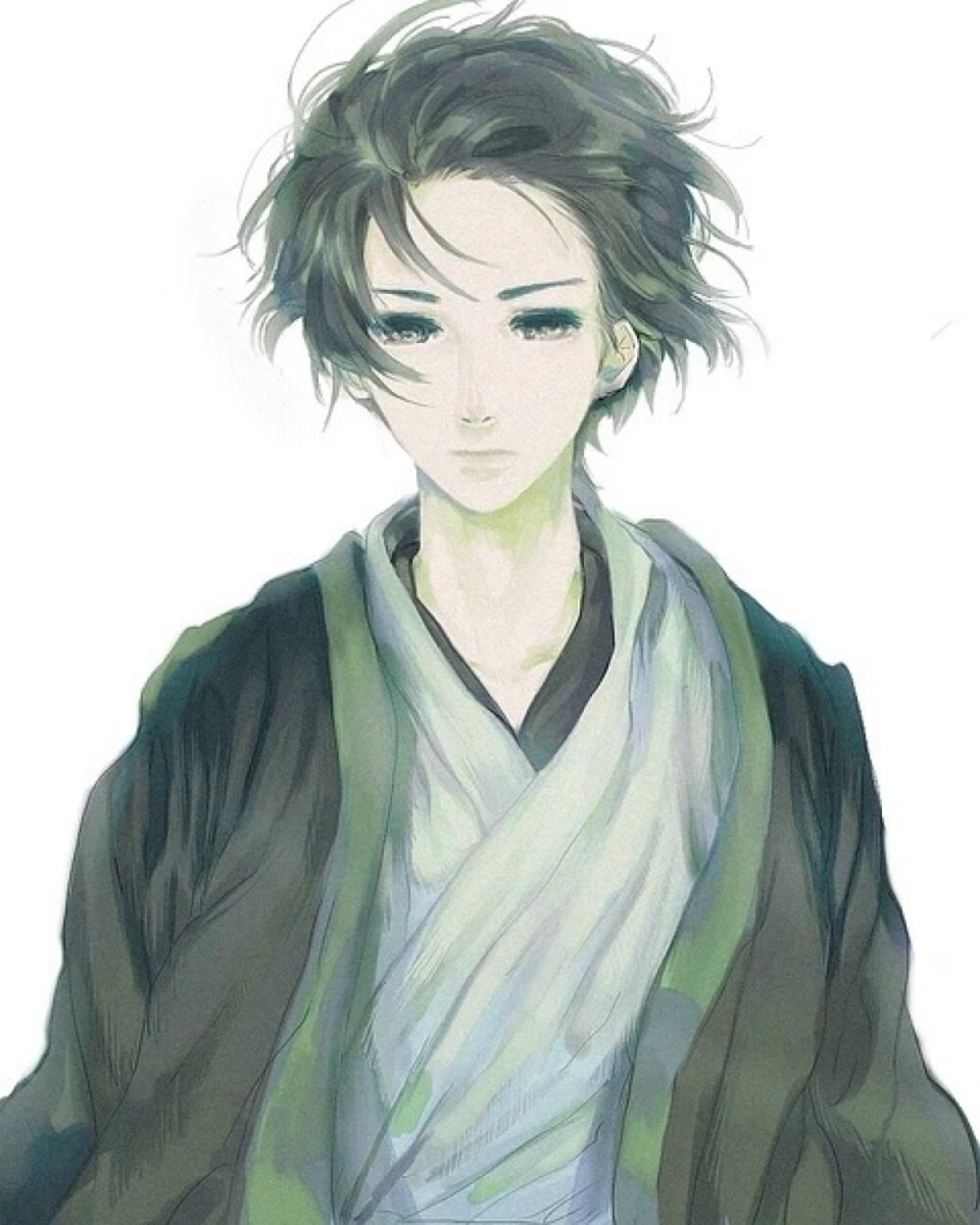 玉树临风古装美男青衣少年翩翩公子