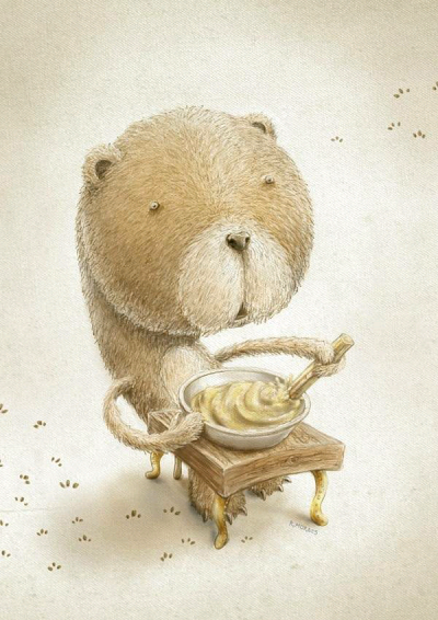 呆萌呆萌的大头动物，来自插画师Renato Moraes 。