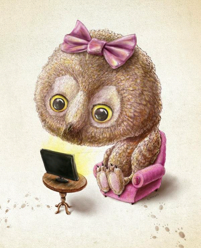 呆萌呆萌的大头动物，来自插画师Renato Moraes 。