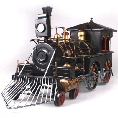 1865 经典蒸汽大火车 手推前进 铁皮玩具