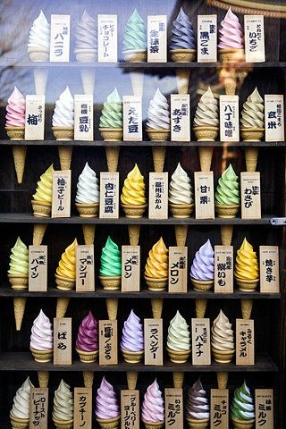 冰淇淋盛宴。日本人热爱生活的程度让人咋舌。