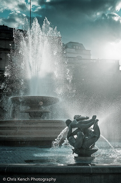 Trafalgar Square, London,UK。英国伦敦特拉法加广场，坐落于伦敦市中心，紧邻大笨钟，白金汉王宫，是世界上最出色的公共广场之一，每年除夕夜的狂欢场所，也是一百多年来人民政治示威的场地。该广场亦是有名的鸽子聚栖地，以鸽子多而著称，因此又称“鸽子广场”。