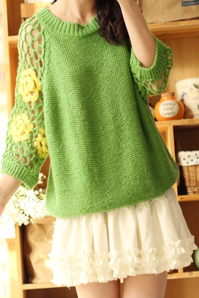 绿色毛衣