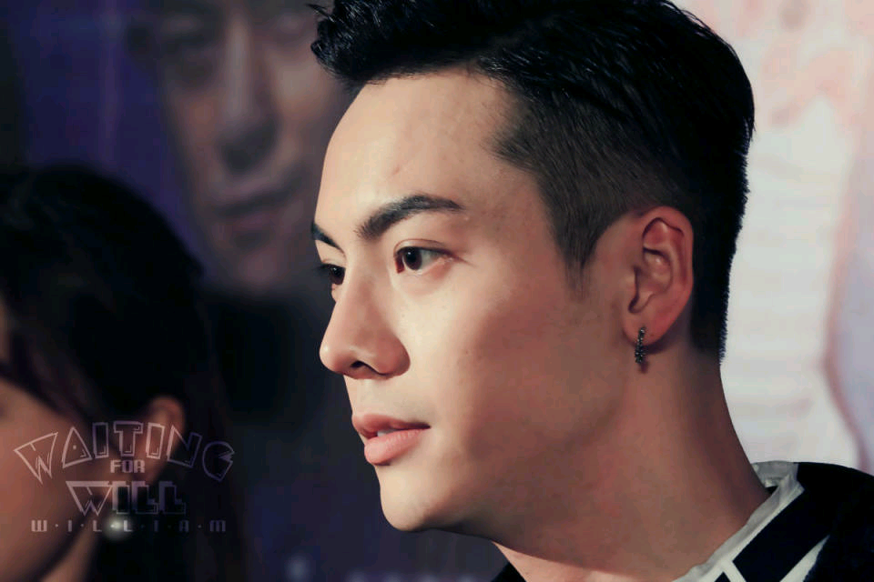 陈伟霆侧颜和耳坠子好美