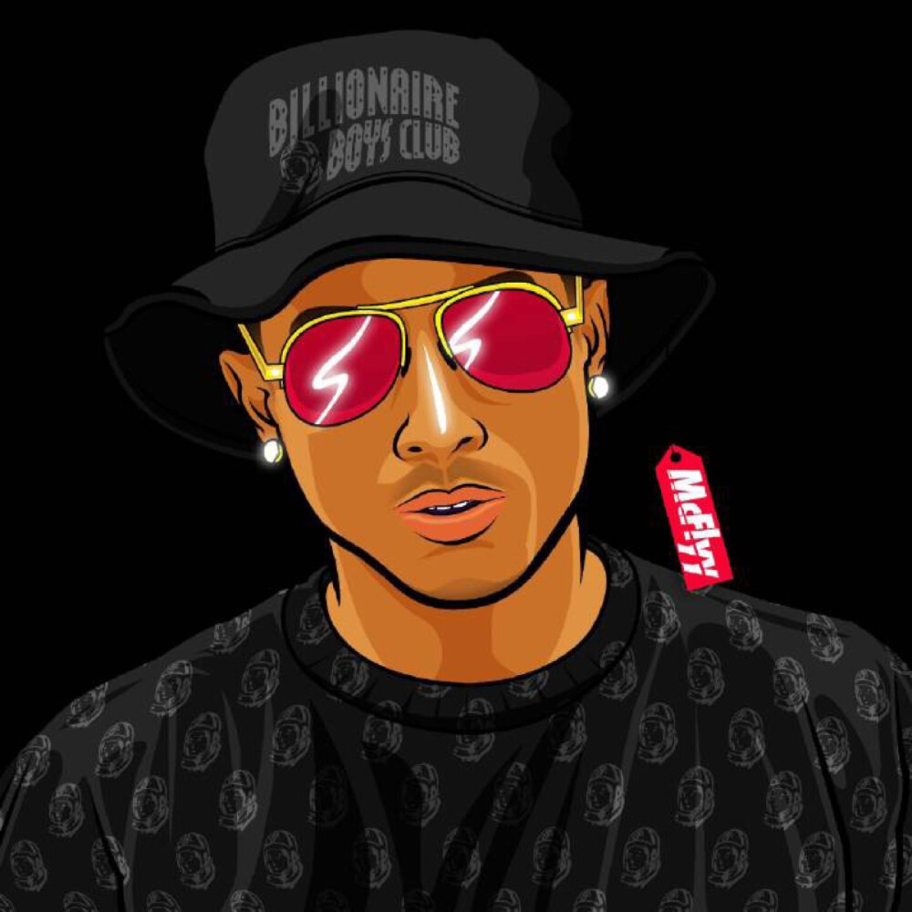 欧美明星头像插画色彩高清