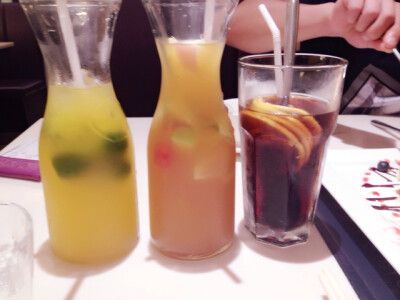 柠檬金桔、水果茶、柠檬可乐